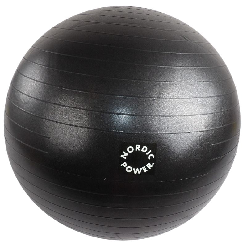 Træningsbold 65 cm, Sort - NORDIC POWER