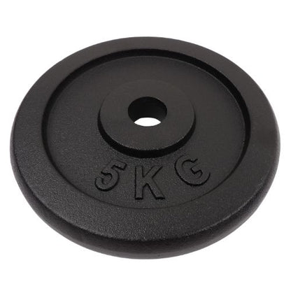 Vægtskive 5 kg, Sort Metal, Ø30 mm - NORDIC POWER