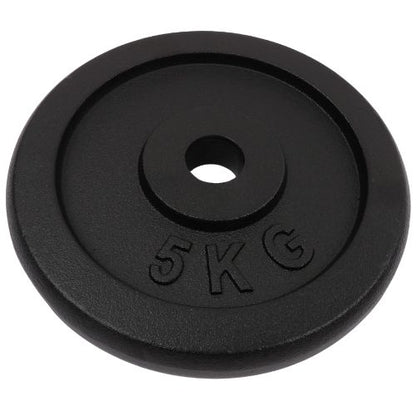 Vægtskive 5 kg, Sort Metal, Ø30 mm - NORDIC POWER