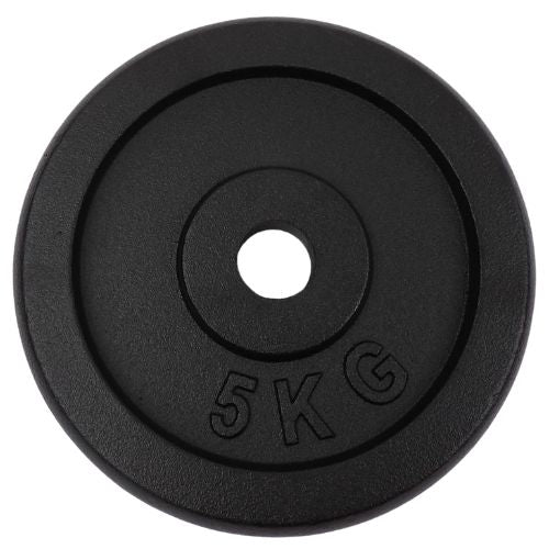 Vægtskive 5 kg, Sort Metal, Ø30 mm - NORDIC POWER