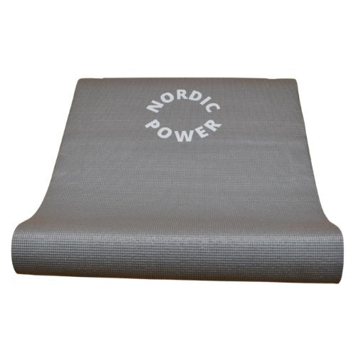 Yogamåtte grå 6 mm fra NORDIC POWER, køb her med prisgaranti