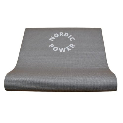 Billig yogamåtte grå 6 mm NORDIC POWER, altid billigst her - Maxis.dk