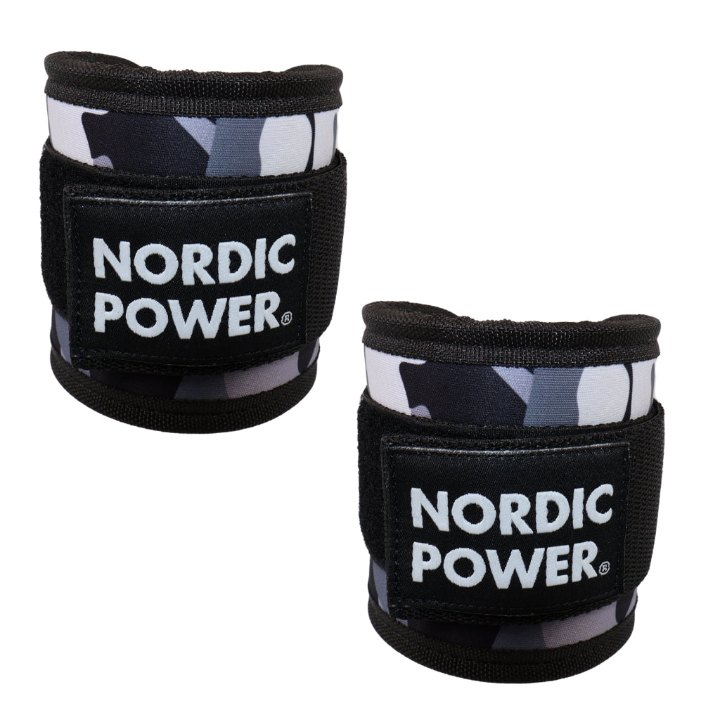 Ankelstropper i Camo, med solide metalringe - NORDIC POWER