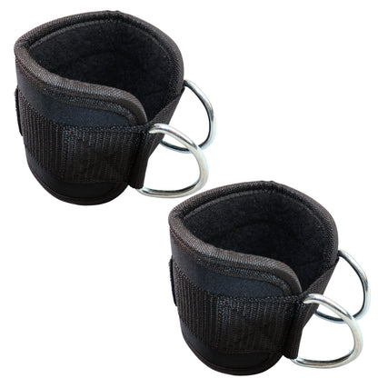 Ankelstopper sorte med fleece og solide metalringe - NORDIC POWER