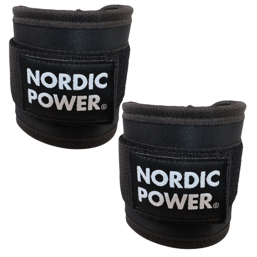 Ankelstopper sorte med solide metalringe - NORDIC POWER