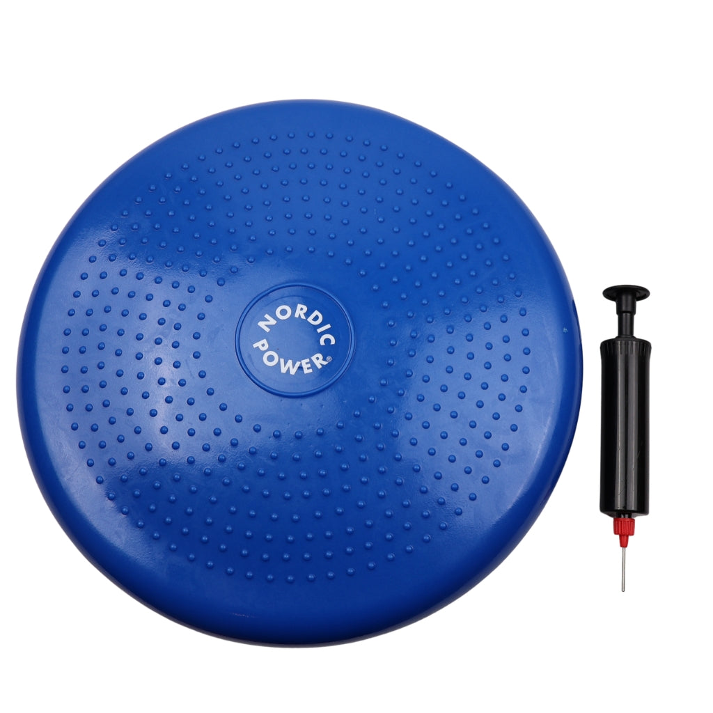 Balancepude - Massagepude Blå med pumpe - NORDIC POWER