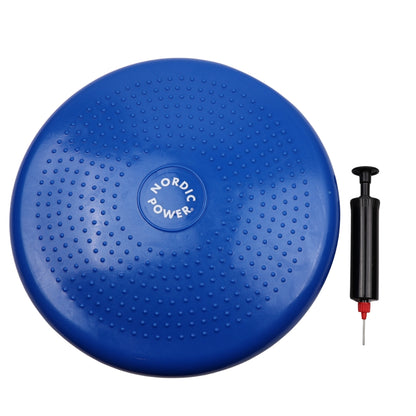 Balancepude - Massagepude Blå med pumpe - NORDIC POWER