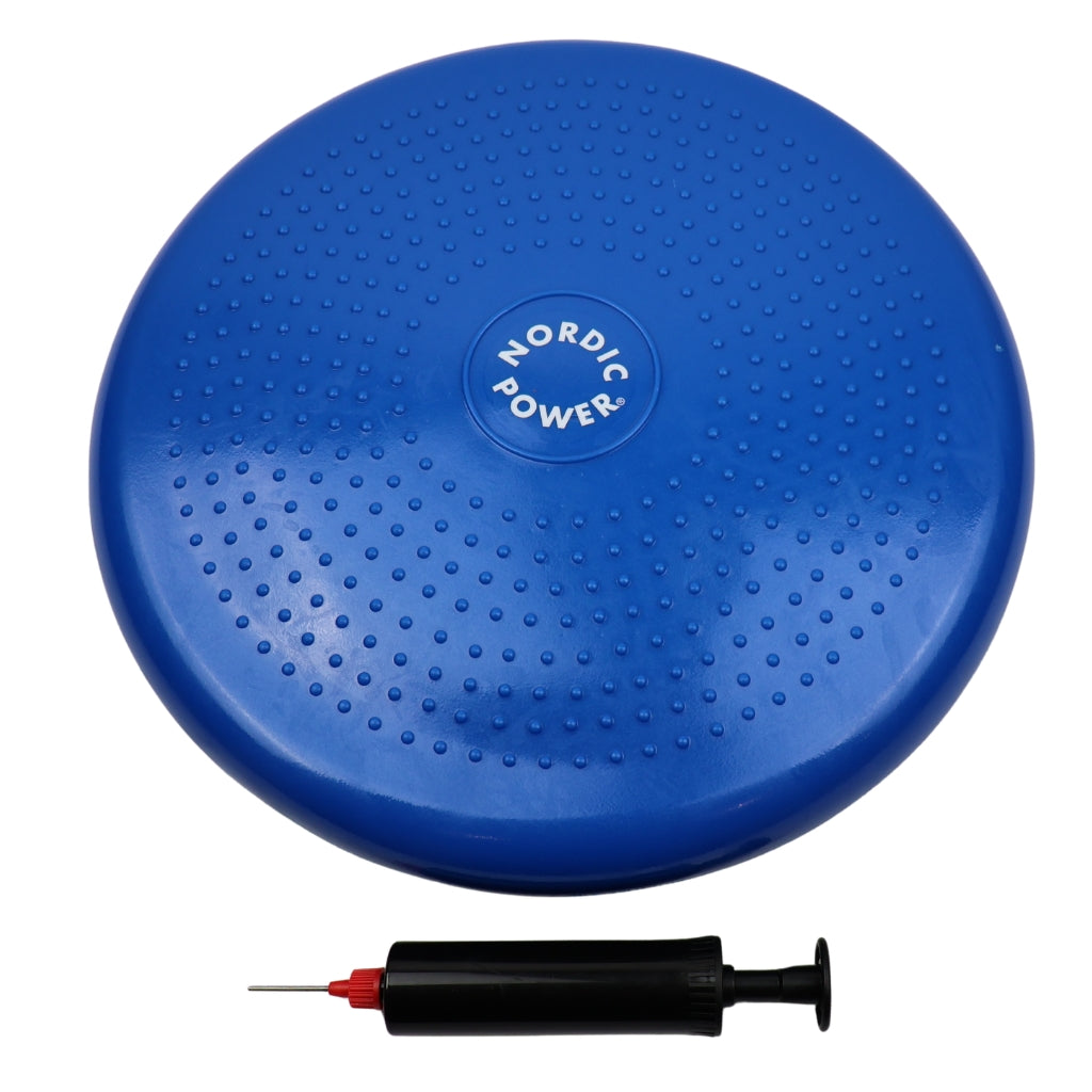 Balancepude - Massagepude Blå med pumpe - NORDIC POWER