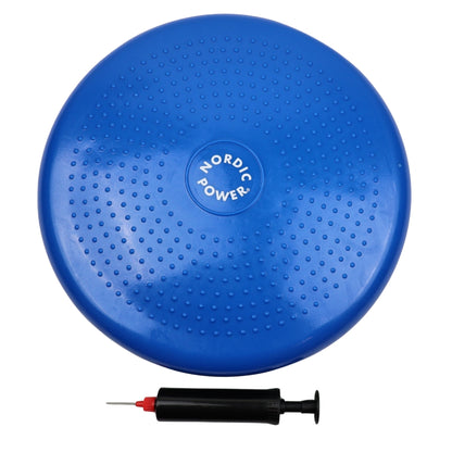Balancepude - Massagepude Blå med pumpe - NORDIC POWER