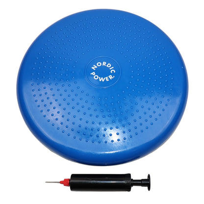 Balancepude - Massagepude Blå med pumpe - NORDIC POWER