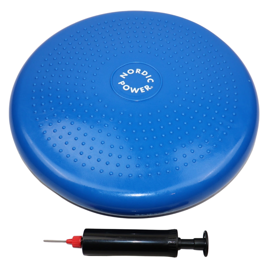 Balancepude - Massagepude Blå med pumpe - NORDIC POWER