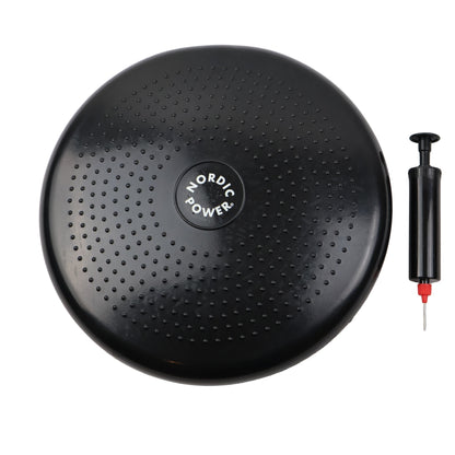 Balancepude - Massagepude Sort Med Pumpe - NORDIC POWER