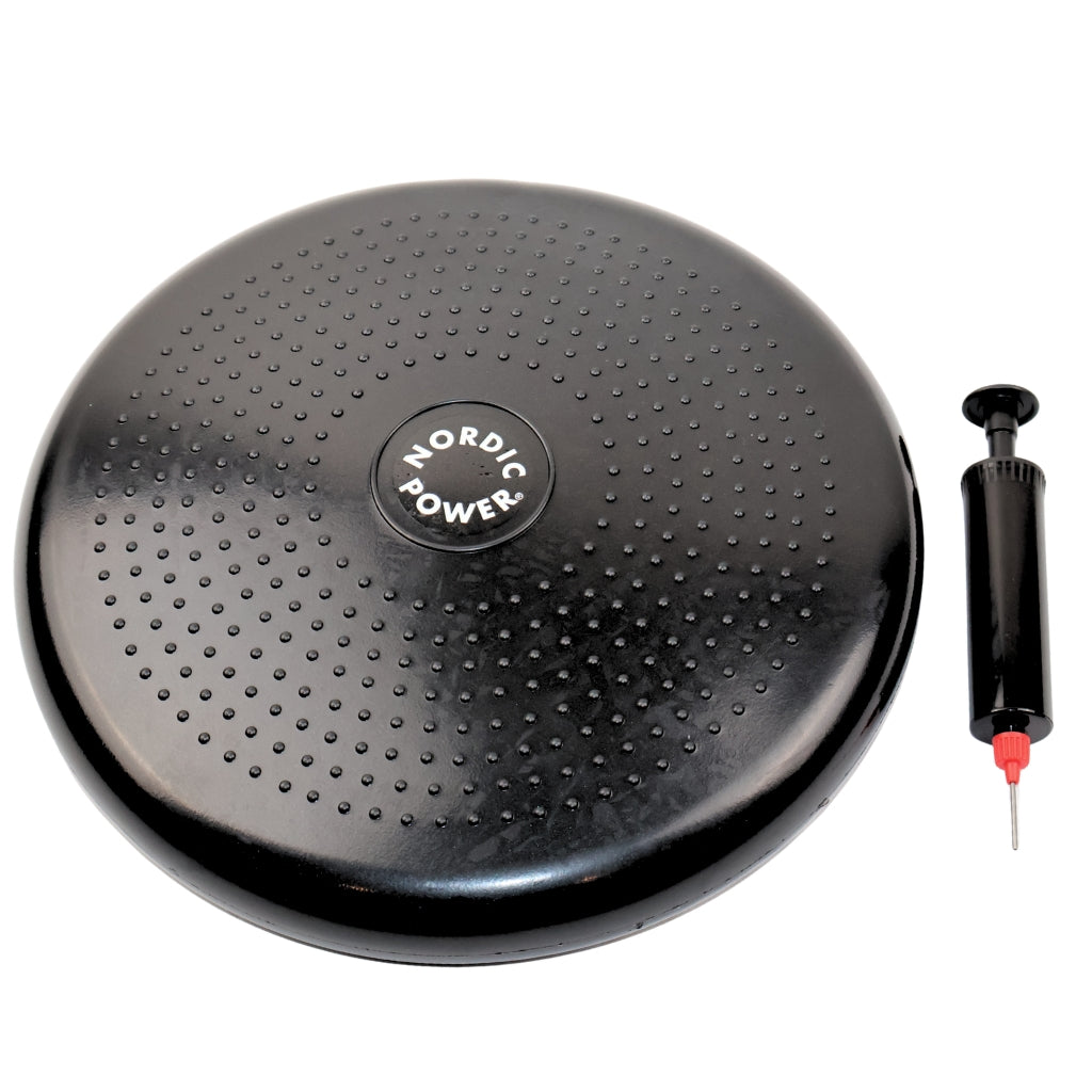 Balancepude - Massagepude Sort Med Pumpe - NORDIC POWER