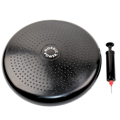 Balancepude - Massagepude Sort Med Pumpe - NORDIC POWER