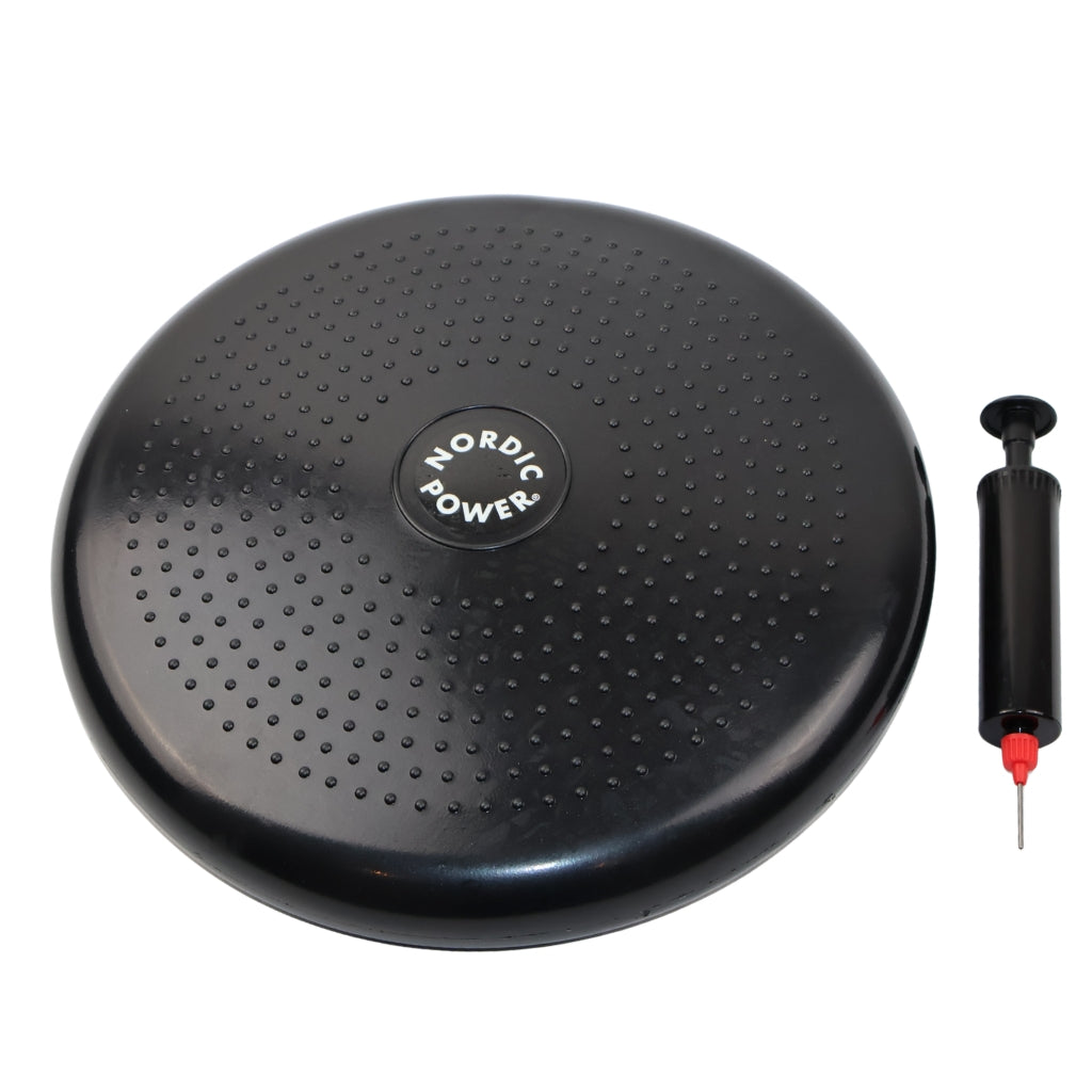 Balancepude - Massagepude Sort Med Pumpe - NORDIC POWER