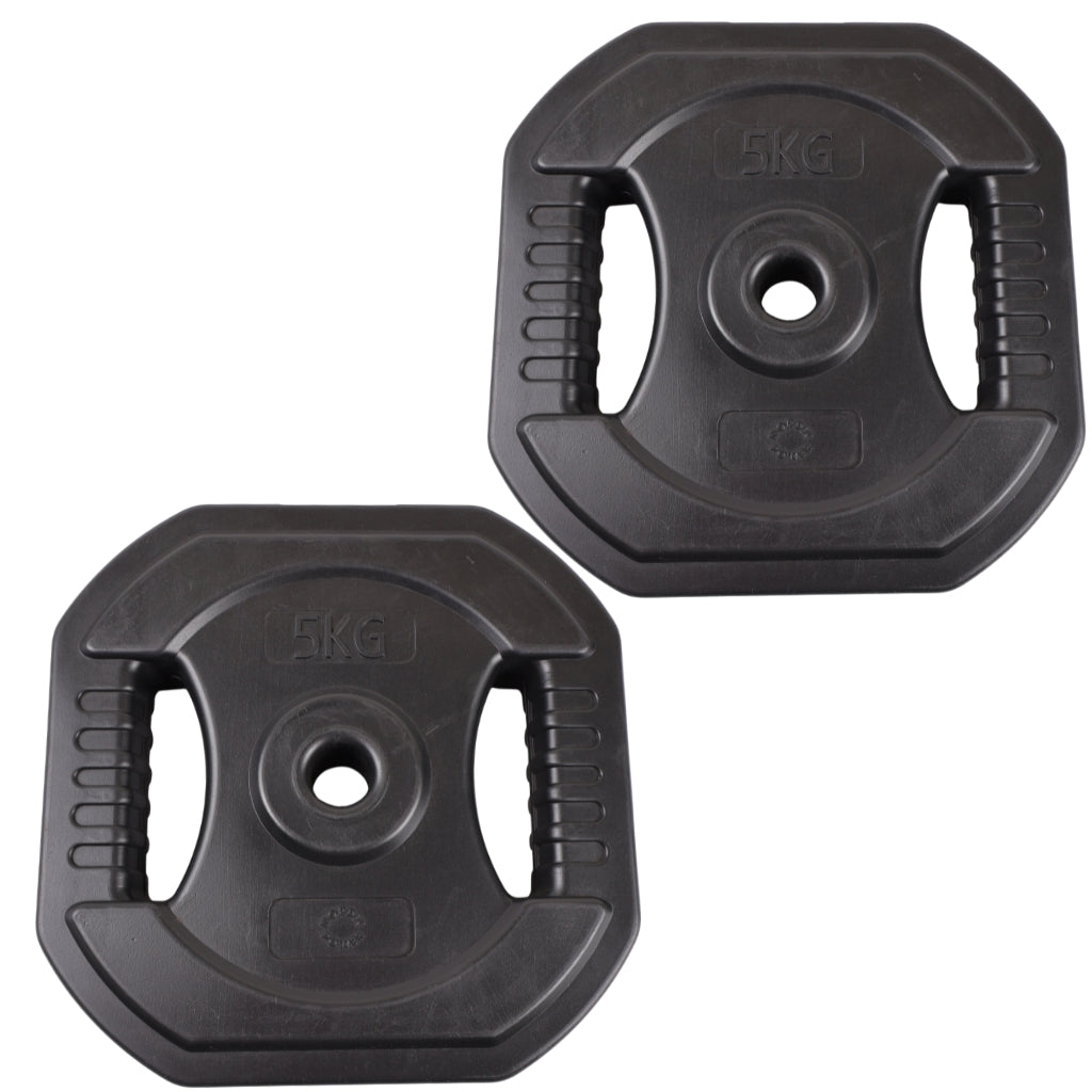 2 Stk. Bodypump Vægtskive 5 Kg. SORT - NORDIC POWER - Ø25 mm