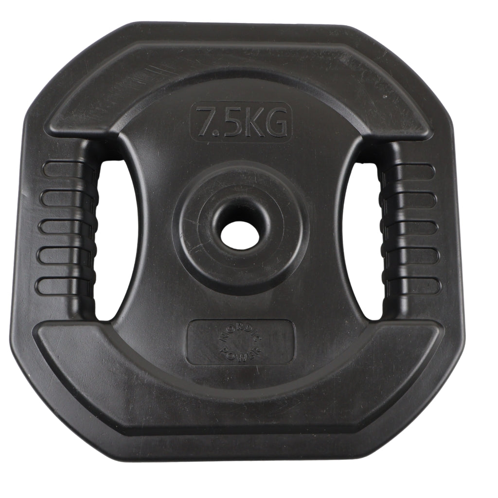 Bodypump Vægtskive 7.5 Kg. SORT - NORDIC POWER - 1 Stk - Ø25 mm
