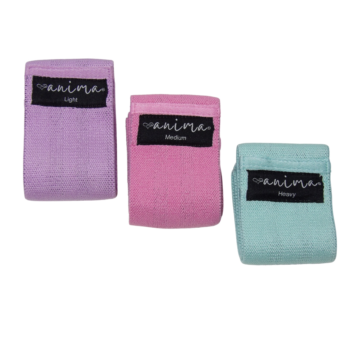 BOOTY BAND 3 PK, LILLA, PINK, GRØN - ANIMA