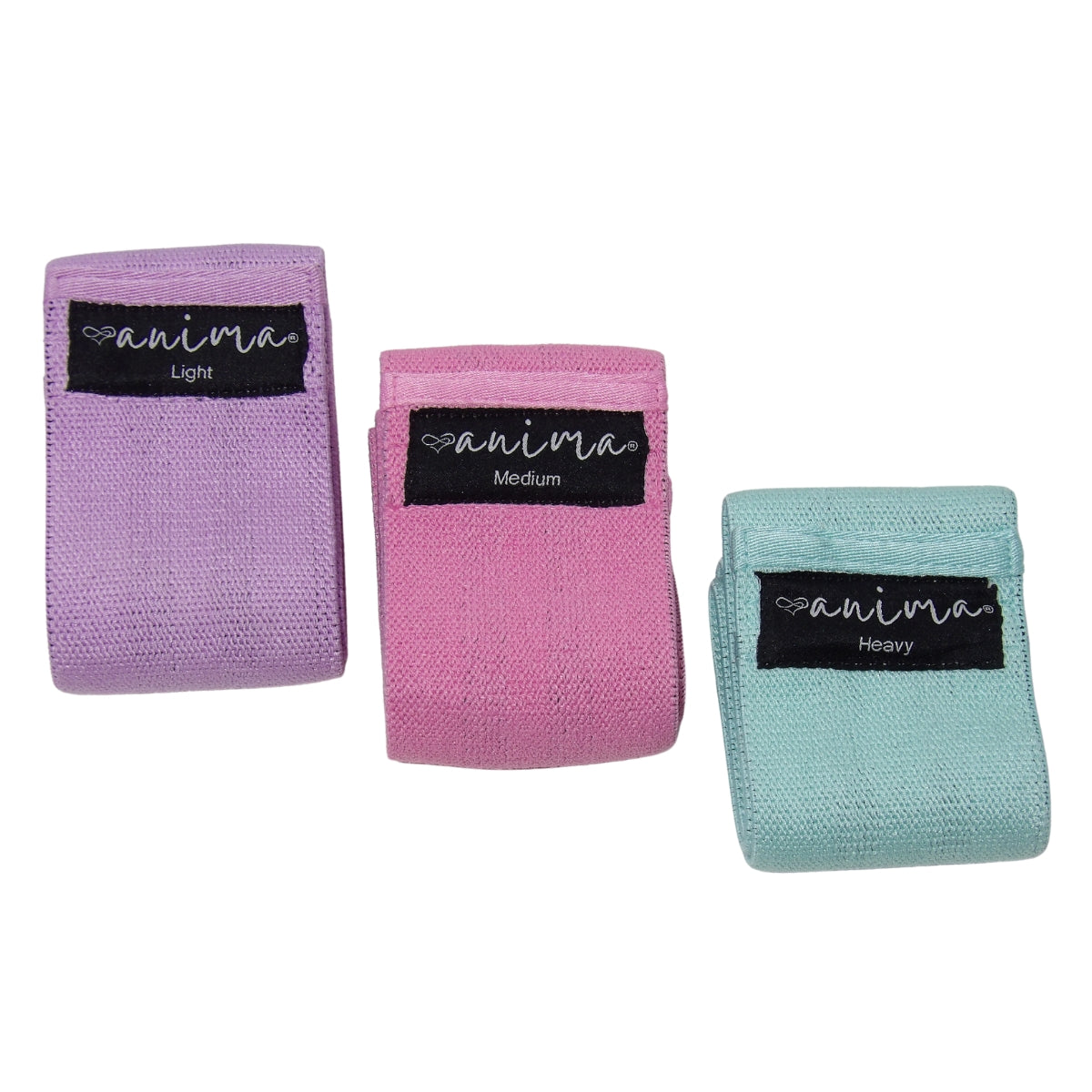 BOOTY BAND 3 PK, LILLA, PINK, GRØN - ANIMA