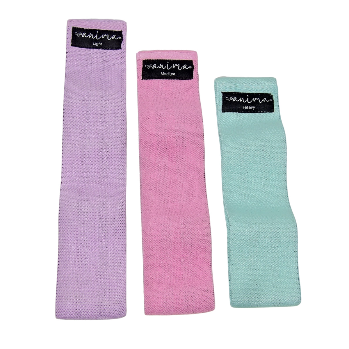 BOOTY BAND 3 PK, LILLA, PINK, GRØN - ANIMA