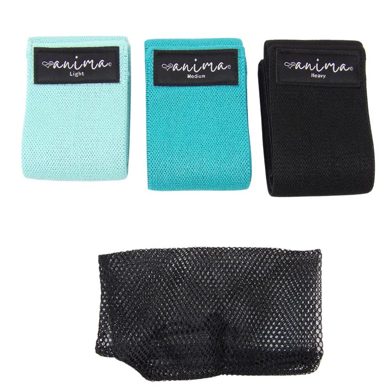 BOOTY BAND 3 PK. SORT, BLÅ, TURKIS - ANIMA