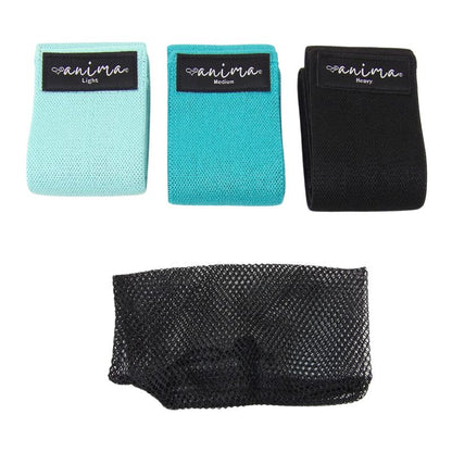 BOOTY BAND 3 PK. SORT, BLÅ, TYRKIS - ANIMA