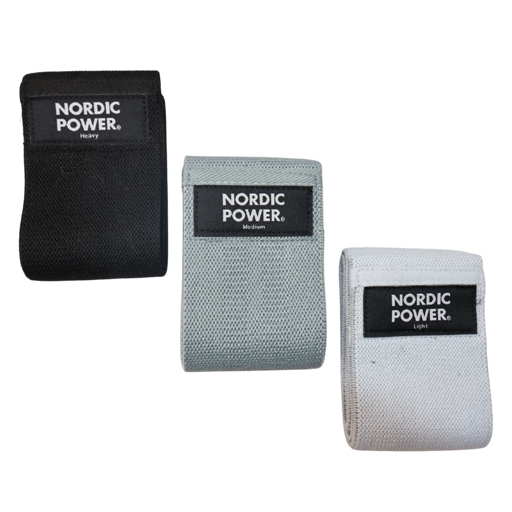 BOOTY BANDS 3 Pk. Grå, Mørke Grå, Sort - NORDIC POWER