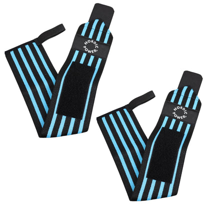 2 Stk. Håndledsstøtte, Wrist Wrap Blå - NORDIC POWER