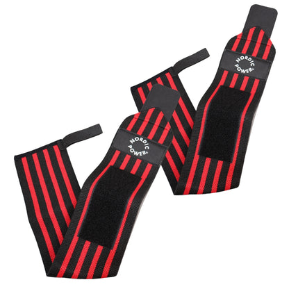 2 Stk. Håndledsstøtte, Wrist Wrap Røde - NORDIC POWER