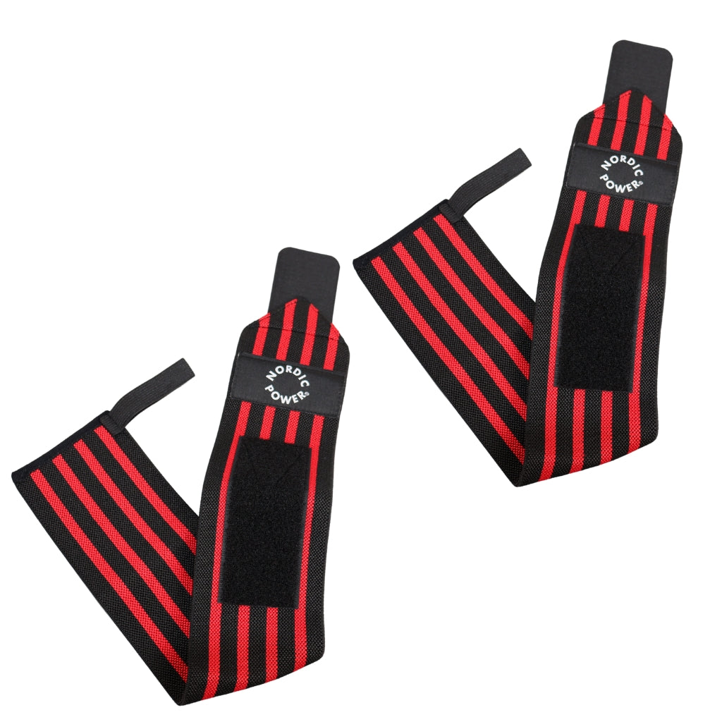2 Stk. Håndledsstøtte, Wrist Wrap Røde - NORDIC POWER