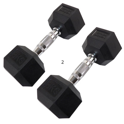2 x 8 Kg. Hexagon Håndvægte - NORDIC POWER