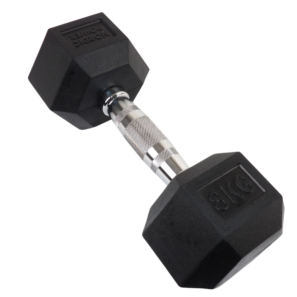 2 x 8 Kg. Hexagon Håndvægte - NORDIC POWER