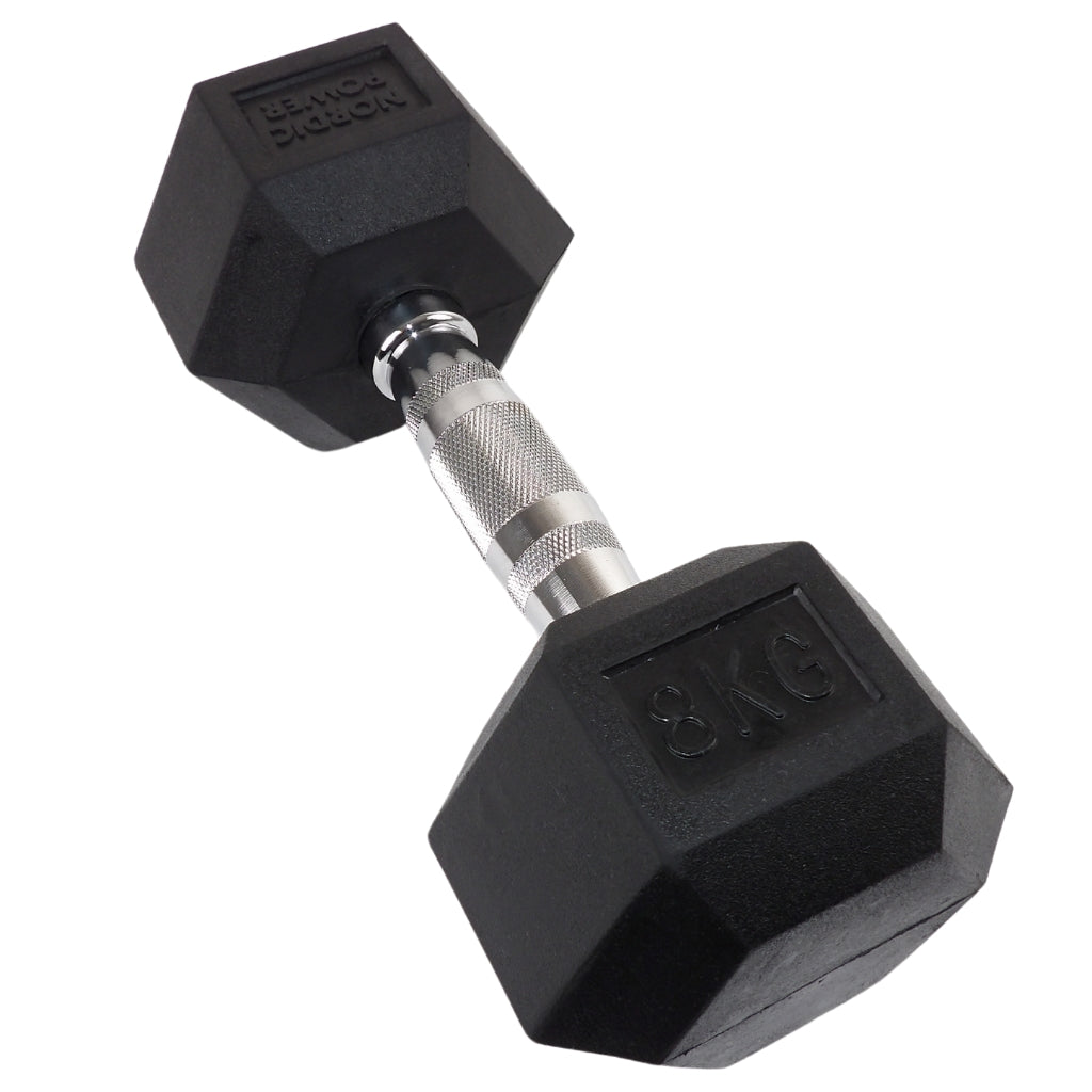 2 x 8 Kg. Hexagon Håndvægte - NORDIC POWER