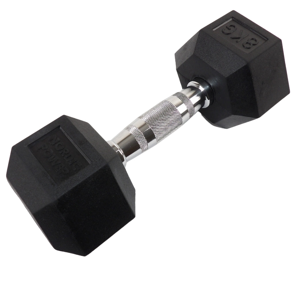 2 x 8 Kg. Hexagon Håndvægte - NORDIC POWER