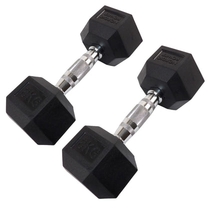 2 x 8 Kg. Hexagon Håndvægte - NORDIC POWER