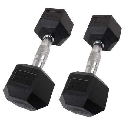 2 x 7 Kg. Hexagon Håndvægte - NORDIC POWER