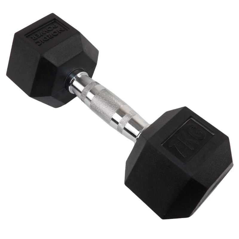 2 x 7 Kg. Hexagon Håndvægte - NORDIC POWER