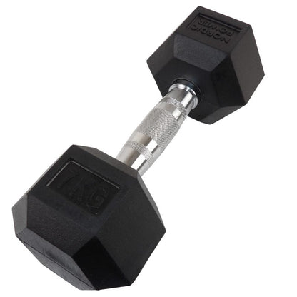 2 x 7 Kg. Hexagon Håndvægte - NORDIC POWER