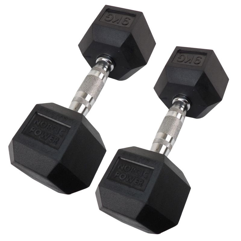 2 x 9 kg. Hexagon Håndvægte - NORDIC POWER - Tilbud