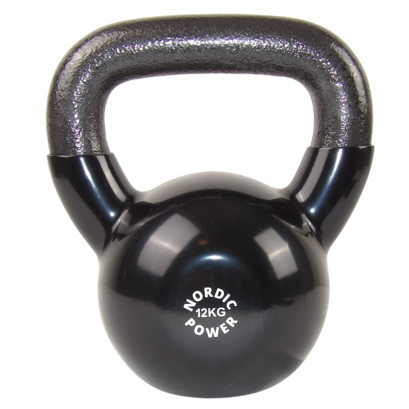 Sort Kettlebell 12 Kg, i Støbejern, Se Alle Kettlebell Fra NORDIC POWER Her - Maxis.dk