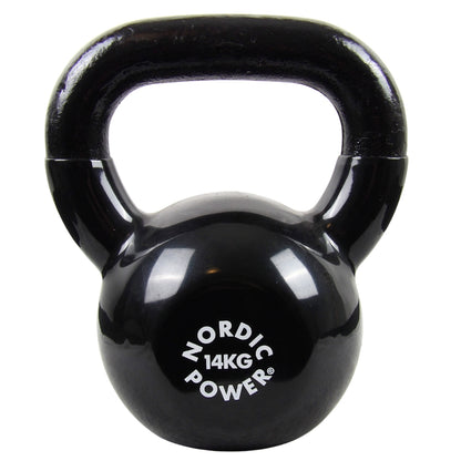 Kettlebell 14 kg. Støbejern og Vinyl - NORDIC POWER - DEMO