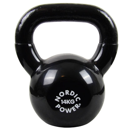 Kettlebell 14 kg. Støbejern og Vinyl - NORDIC POWER