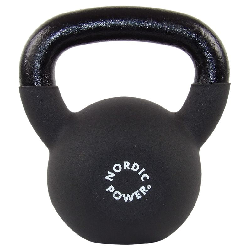 Tilbud Kettlebell 14 kg, jern med sort neopren, fra NORDIC POWER