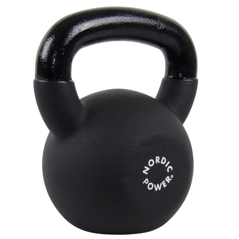 Kettlebell 18 Kg. Støbejern og Neopren - NORDIC POWER