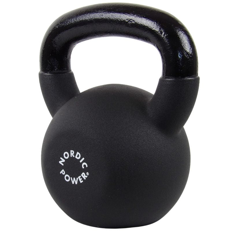 Kettlebell 18 Kg. Støbejern og Neopren - NORDIC POWER