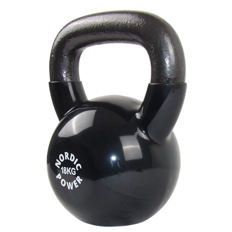 Kettlebell 18 kg, til dine træningsøvelser og hjemmetræning, se tilbud her