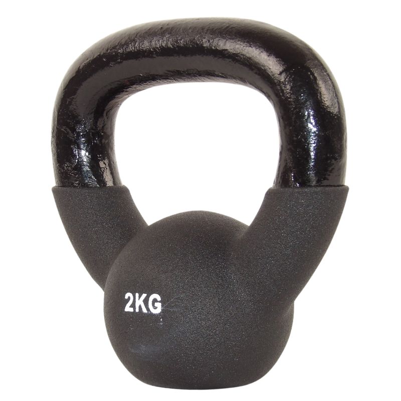 Kettlebell 2 Kg. Støbejern og Neopren - NORDIC POWER