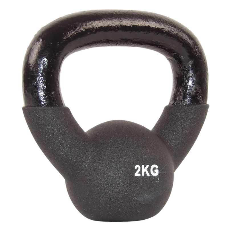 Kettlebell 2 Kg. Støbejern og Neopren - NORDIC POWER