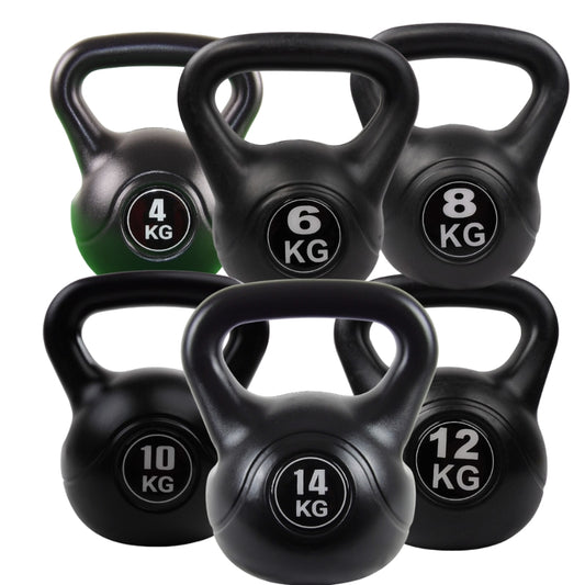 6 x Kettlebells fra NORDIC POWER (4,6,8,10,12,14 Kg)