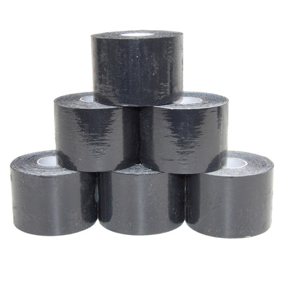 Sportstape Elastisk, 5 Cm x 5 Meter, Sort - 6 Ruller